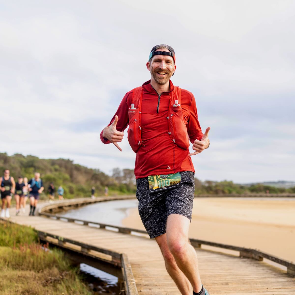 Ross running the 2026 Surf Coast Trail Marathon on Victoria's Surf Coast